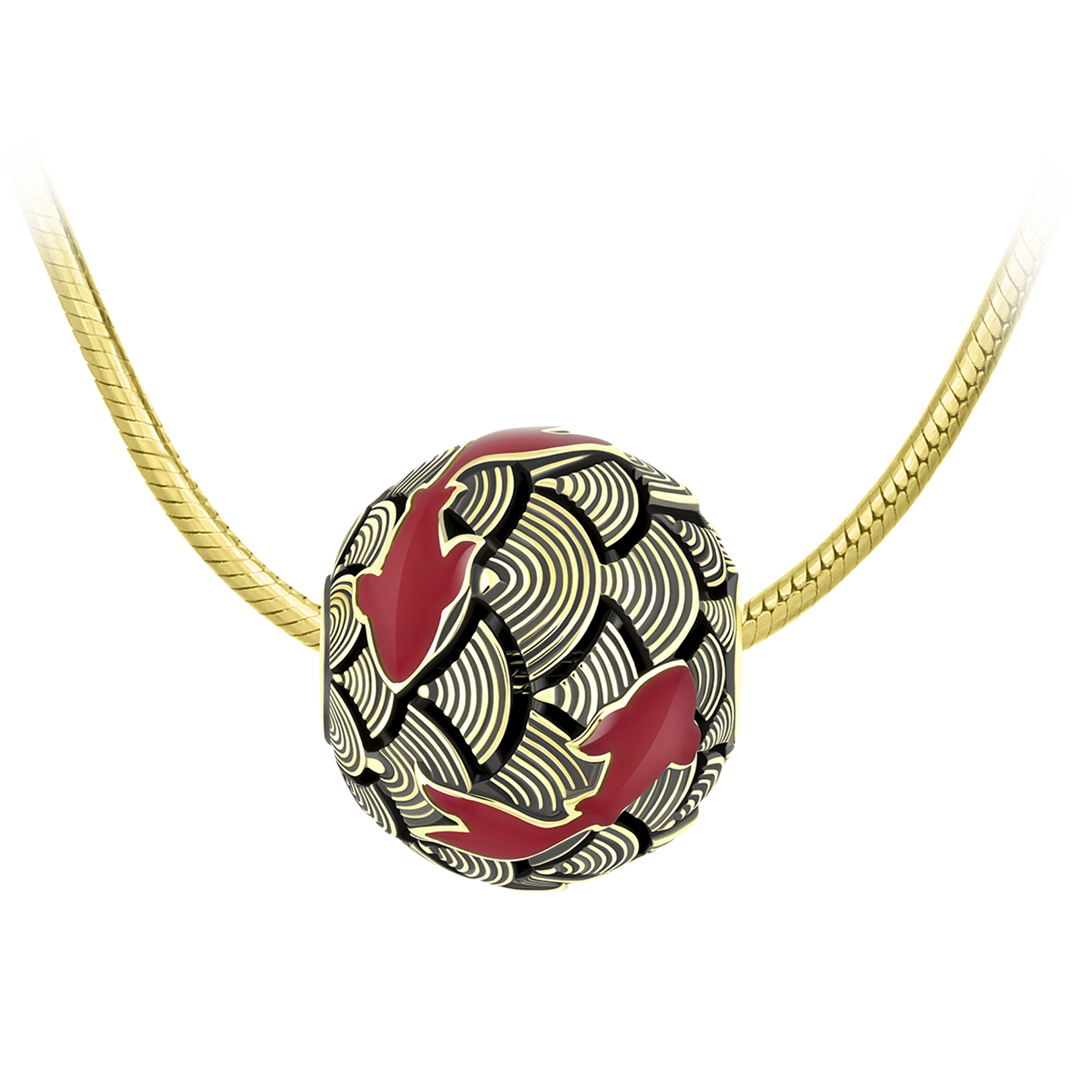 Подвес, жёлтое золото, н.керамика