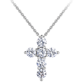 Колье с бриллиантами, белое золото