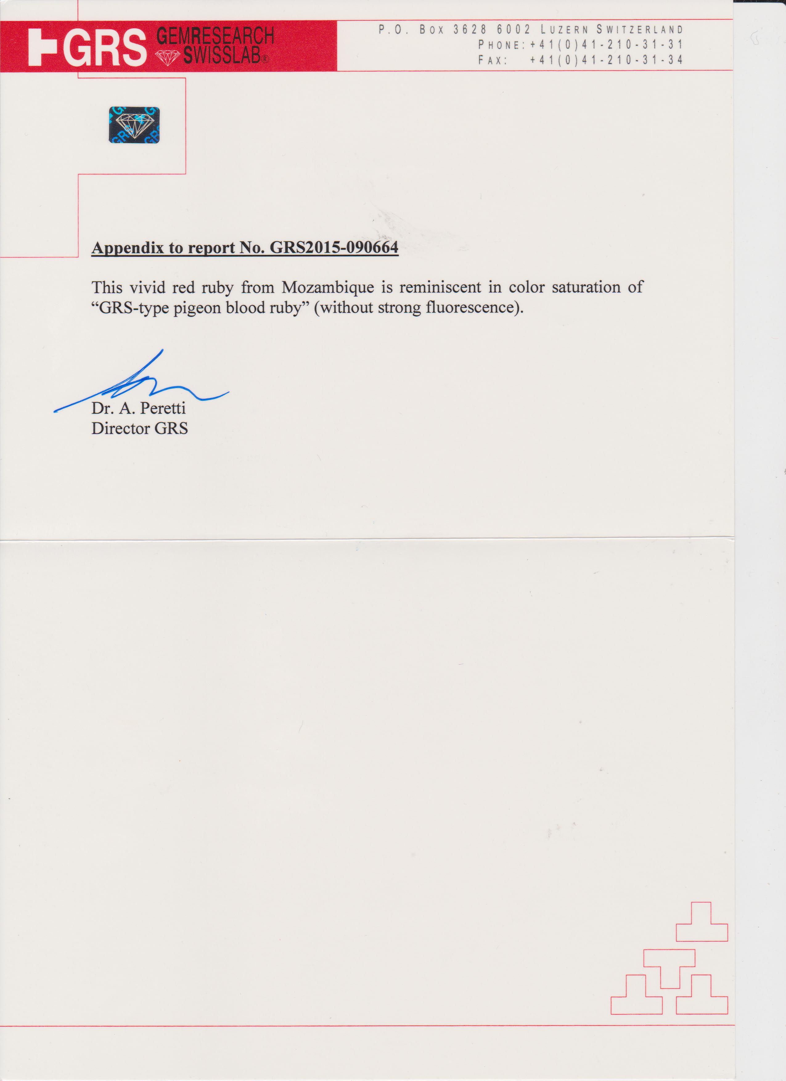 Рубин, MOZAMBIQUE, UNHEATED, Груша, 2,02ct