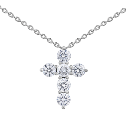 Колье с бриллиантами, белое золото