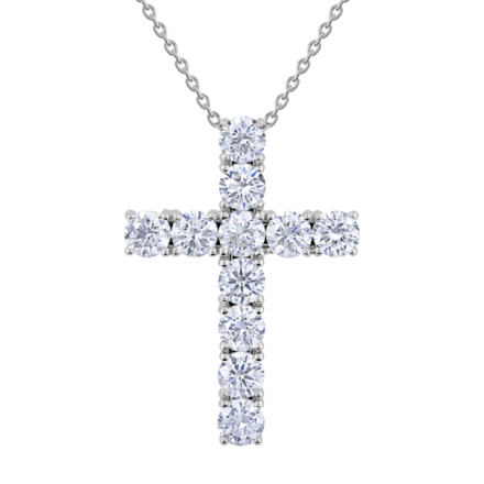 Колье с бриллиантами, белое золото