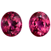 Сет из двух Турмалинов Рубеллитов, Овал, 5,46ct/ 5,54ct