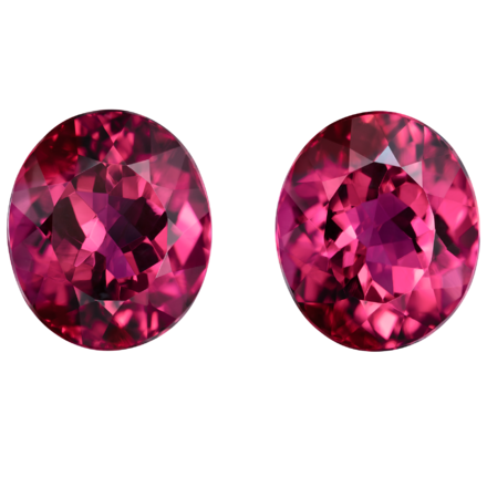 Сет из двух Турмалинов Рубеллитов, Овал, 5,46ct/ 5,54ct 1