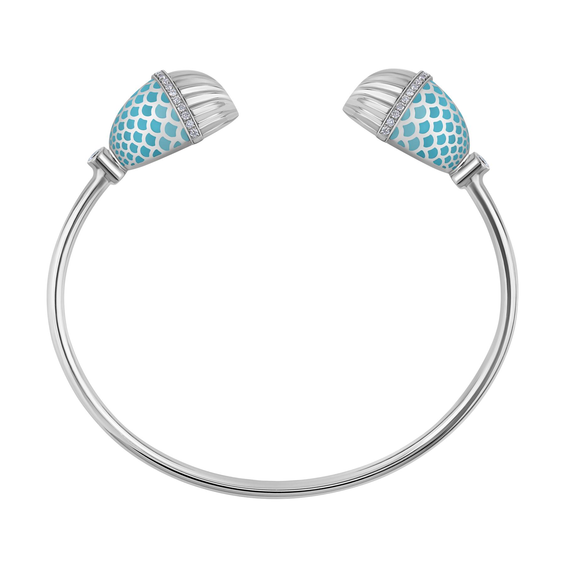 Браслет с бриллиантами, белое золото, н.керамика