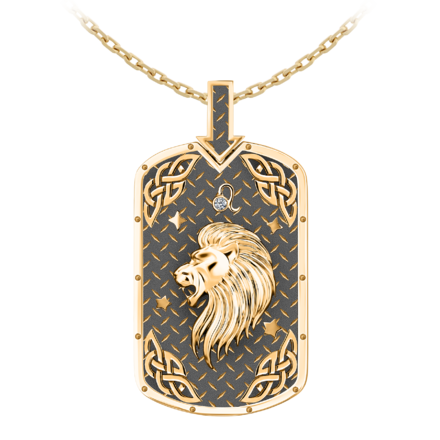 Подвес с бриллиантом, красное золото