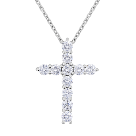 Колье с бриллиантами, белое золото