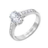 Кольцо с бриллиантами, белое золото