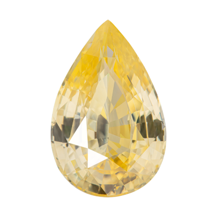 Жёлтый сапфир, SRI LANKA, UNHEATED, Груша, 10,73ct 1