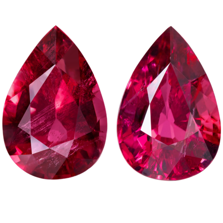 Сет из двух рубеллитов Груша, 8,80ct и 8,72ct 1