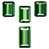 Сет из четырех верделитов 2-8.72ct (10.8мм*8.80мм), 1-3.93ct (11.50мм*8.30мм), 1-5.05ct (14.50мм*8.30мм)