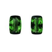 Сет из двух турмалинов верделитов, Кушон, 2 шт-4,12 ct
