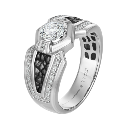 Кольцо с бриллиантами, белое золото
