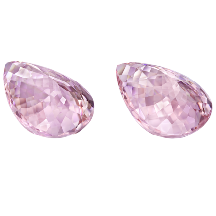 Сет из двух морганитов, Груша, 2- 52,37ct 2