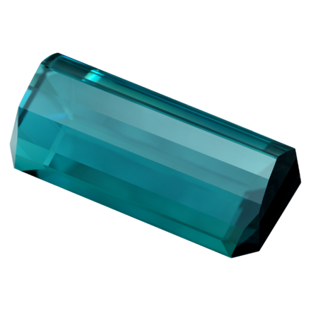 Турмалин Индиголит, Октагон, 10,73ct 2