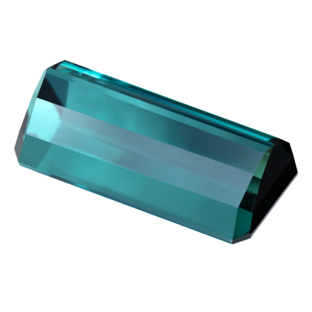 Турмалин Индиголит, Октагон, 11,01ct 2