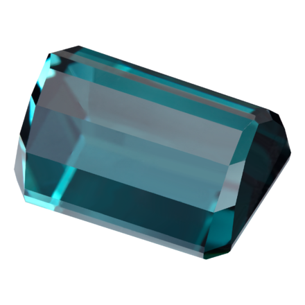 Турмалин Индиголит, Октагон, 12,01ct 2