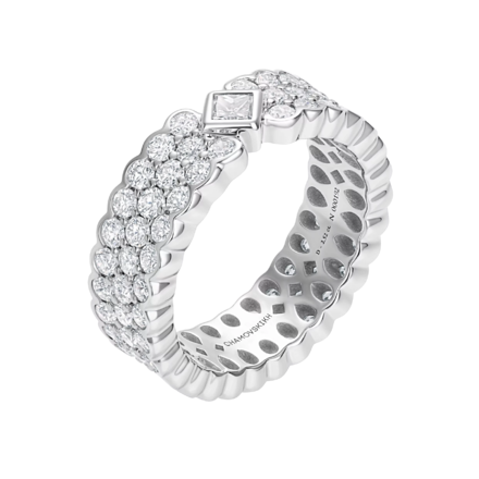 Обручальное кольцо с бриллиантами, платина