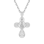 Подвес с бриллиантами, белое золото, н.керамика