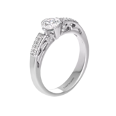 Кольцо с бриллиантами, белое золото