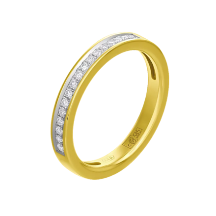 Кольцо с бриллиантами, желтое золото