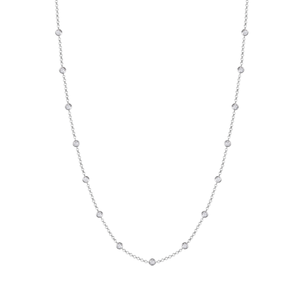 Колье с бриллиантами, белое золото