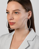 Серьги с бриллиантами, белое золото