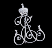 Брошь с бриллиантами, белое золото