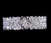 Кольцо с бриллиантами, белое золото