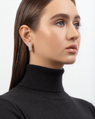 Серьги с бриллиантами, желтое золото