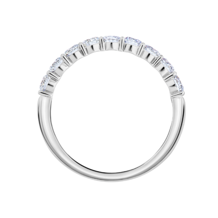 Обручальное кольцо с бриллиантами, белое золото 2