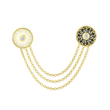 Сет с бриллиантами, желтое золото, н.керамика