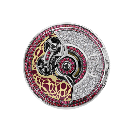 Кольцо с бриллиантами и рубинами, белое золото, н.керамика 3