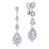 Серьги с бриллиантами, белое золото