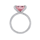 Кольцо с морганитом и бриллиантами, белое золото