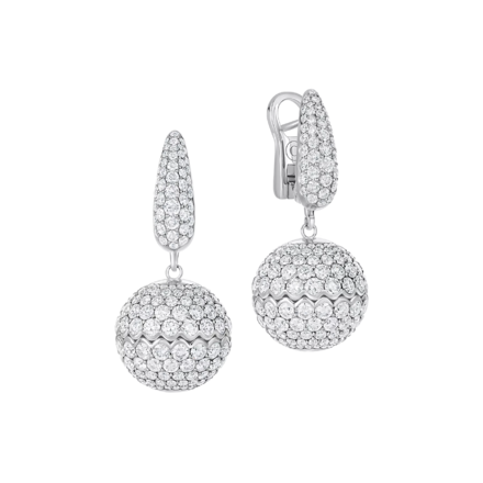Серьги с бриллиантами, белое золото 2