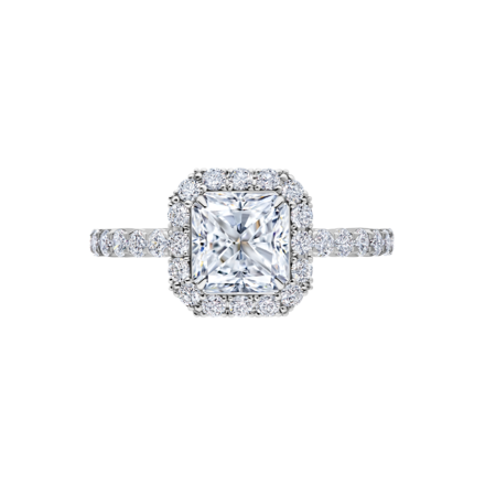 Кольцо с бриллиантами, белое золото 2