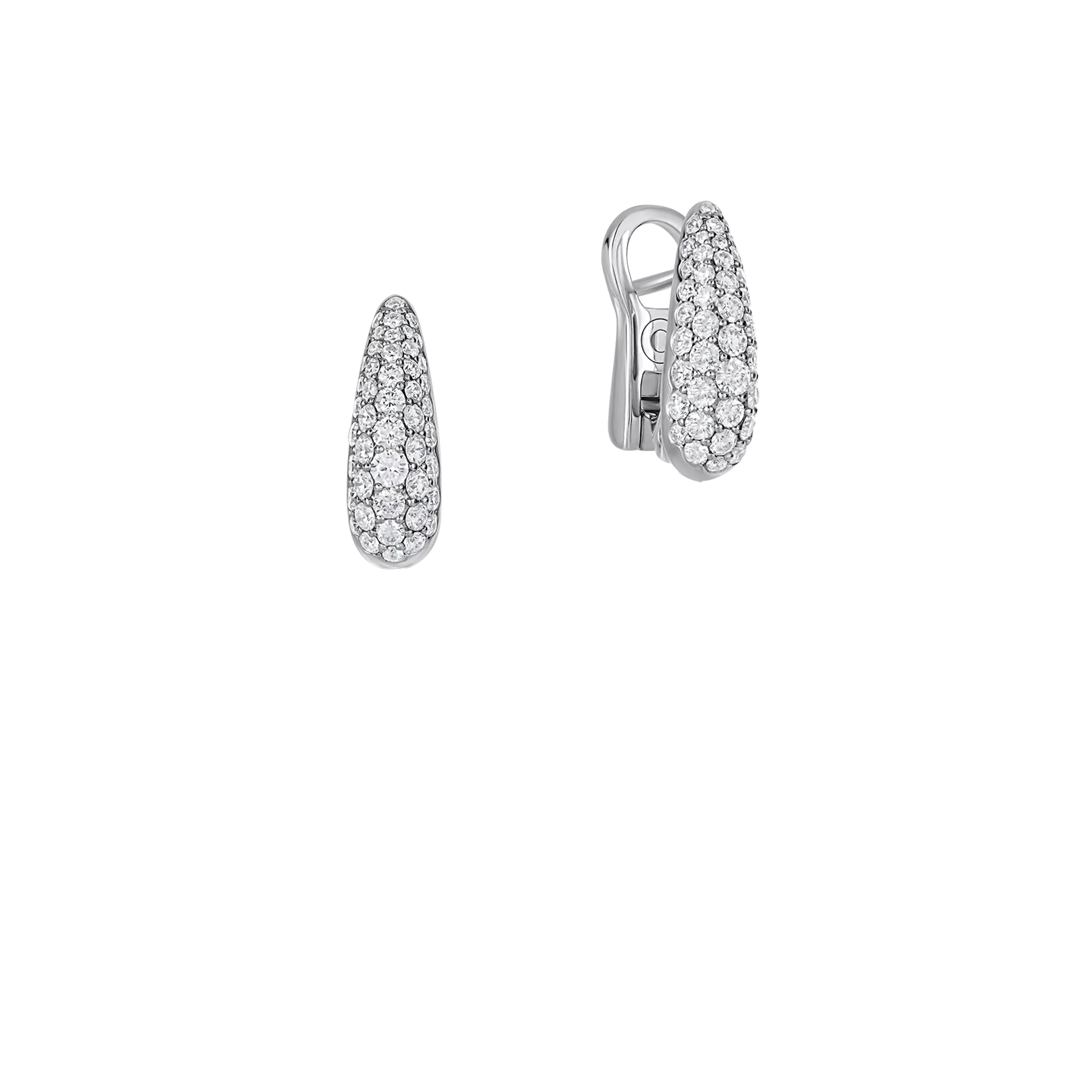 Серьги с бриллиантами, белое золото