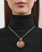 Подвес с бриллиантом, белое золото, н.керамика