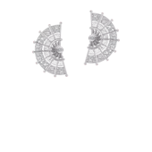 Серьги с бриллиантами, белое золото