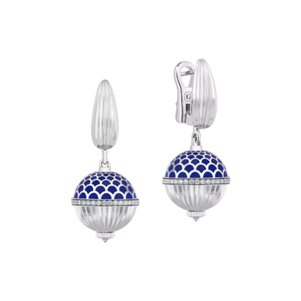 Серьги с бриллиантами, белое золото