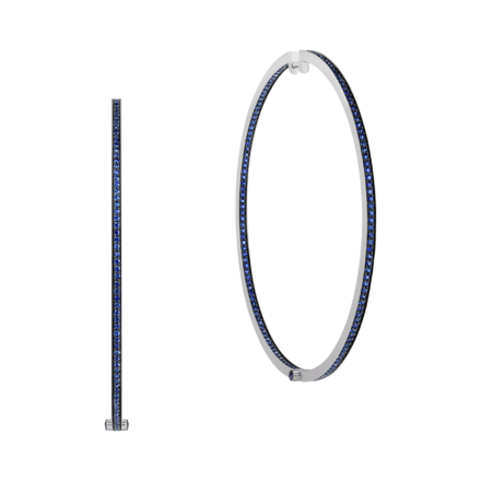 Серьги с сапфирами, белое золото