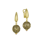 Серьги с рубинами, жёлтое золото