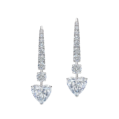 Серьги с бриллиантами, белое золото