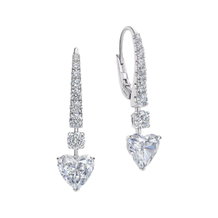 Серьги с бриллиантами, белое золото