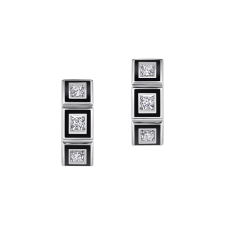 Серьги с бриллиантами, белое золото, н.керамика 2