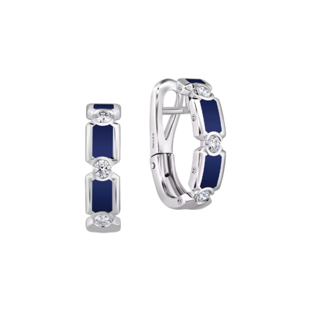 Серьги с бриллиантами, белое золото, н.керамика