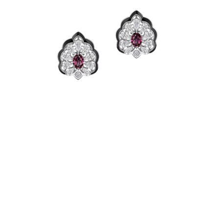 Серьги с александритами, бриллиантами и жемчугом, белое золото, н.керамика 4