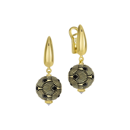 Серьги с бриллиантами, желтое золото, н.керамика