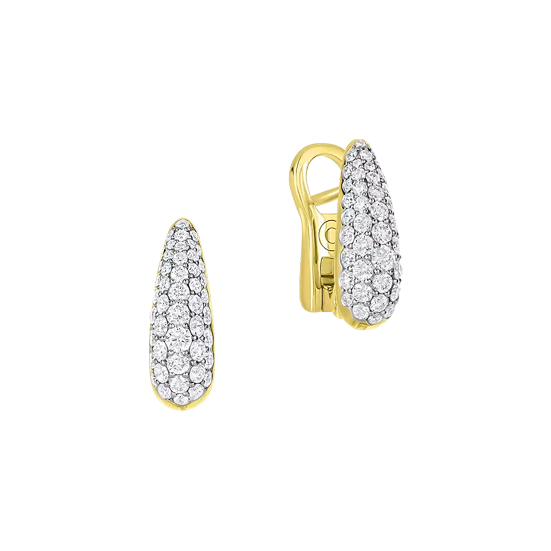 Серьги с бриллиантами, жёлтое золото
