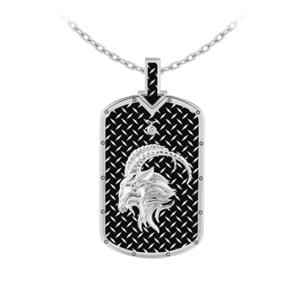 Подвес с бриллиантом, белое золото, нанокерамика